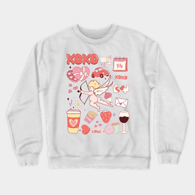 XOXO - Valentine's day Crewneck Sweatshirt by MZeeDesigns